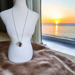 Lane Bryant Silver pendant Long necklace